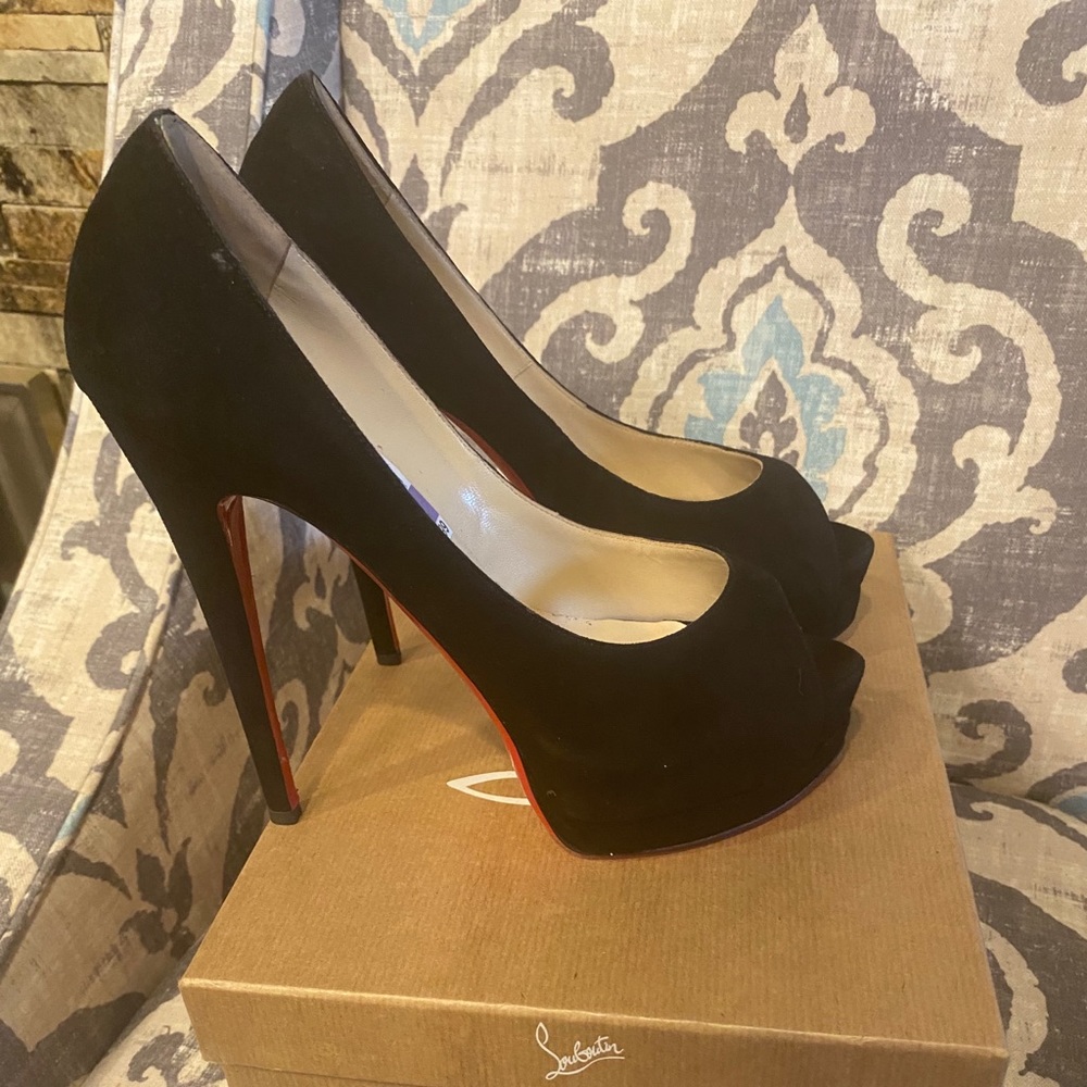 Louboutin Palais Royale Suede Shoes